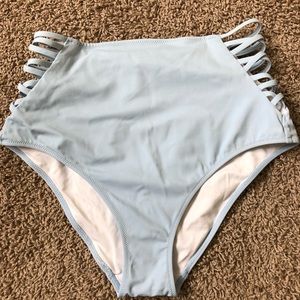 PINK high waste bikini bottom